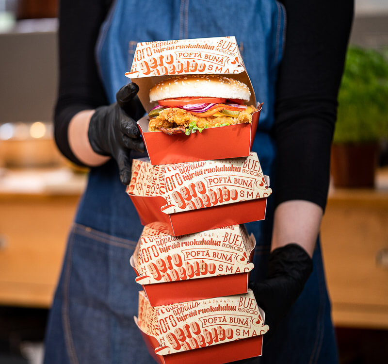Emballages pour burger en carton kraft